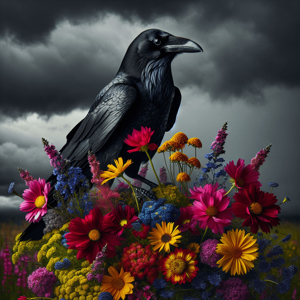 Flowers Ravens - The Fascination and Significance of Flowers in the Mythology and Folklore of Ravens - 29/Jan/2024