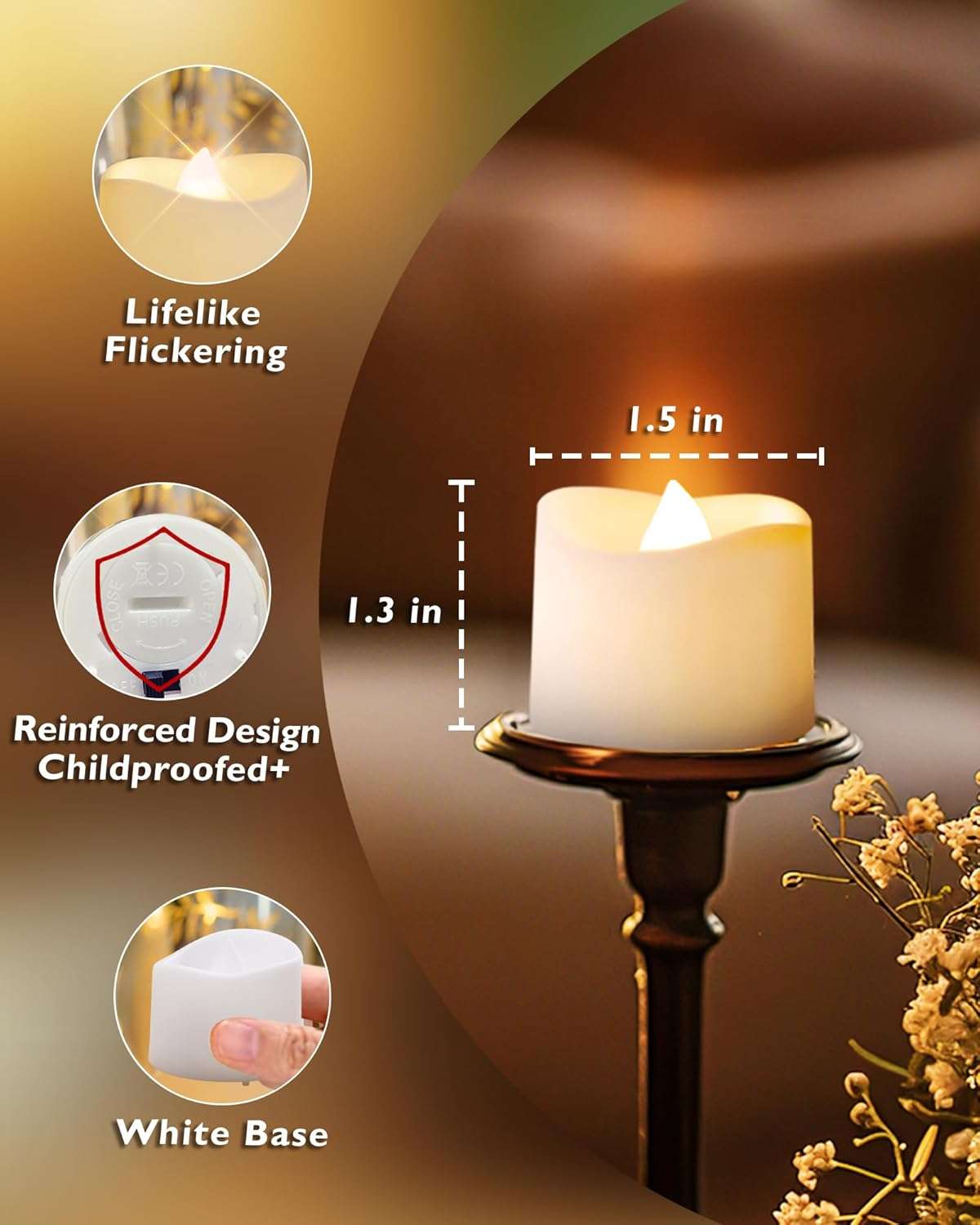 LED Tea Lights Candles Battery Operated Halloween Funeral Christmas Candles - LED Tea Lights Candles: The Versatile and Safe Lighting Option for Multiple Occasions - 23/Oct/2024