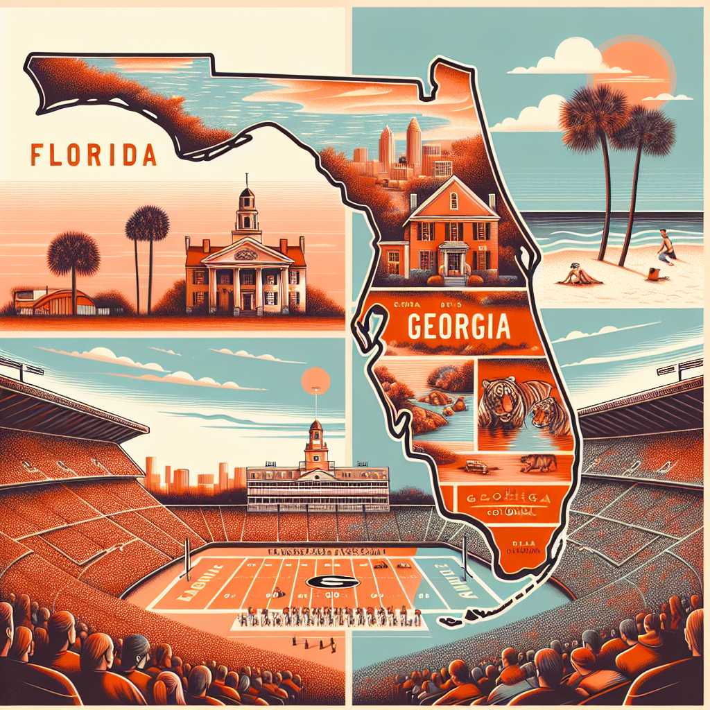 Florida vs Georgia - 

The Southeastern United States is home to a historic and fiercely contested rivalry between the states of Florida and Georgia. This rivalry encompasses various domains, where competition and comparison naturally arise between the two neighboring states. These domains often include tourism, economy, education, sports (particularly college football), and other cultural aspects. Understanding the nuances of the rivalry provides a glimpse into the societal fabric of both states, their historical backgrounds, and the continuing competition that shapes their identities.

 - 03/Nov/2024